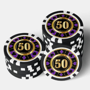 50 Paarse Casino Chip Las Vegas