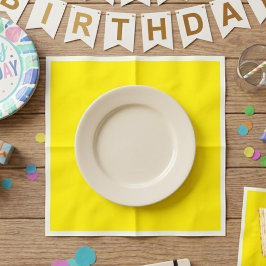 50-pack gele effenkleurige papieren servetten