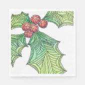 50 Papieren servetten Holly Jolly (Voorkant)