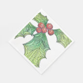50 Papieren servetten Holly Jolly (Hoek)