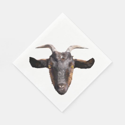 50 Papieren servetten - Zwart & Bruin Geit (Hoek)