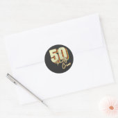 50-partijenbemanningen 50e verjaardag ronde sticker (Envelop)
