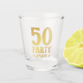 50-partijenbemanningen 50e verjaardag shot glas (Voorkant)