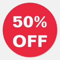 50 Percentage Off prijs Retail winkel verkoop stic
