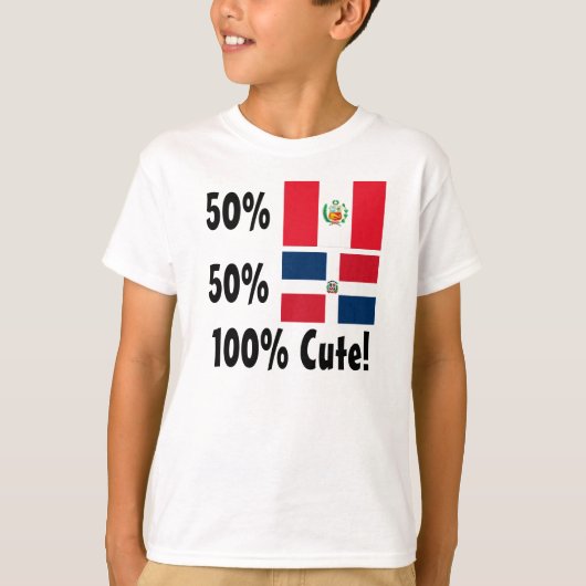 50% Peruaanse 50% Dominicaanse 100% Cute T-shirt (Voorkant)