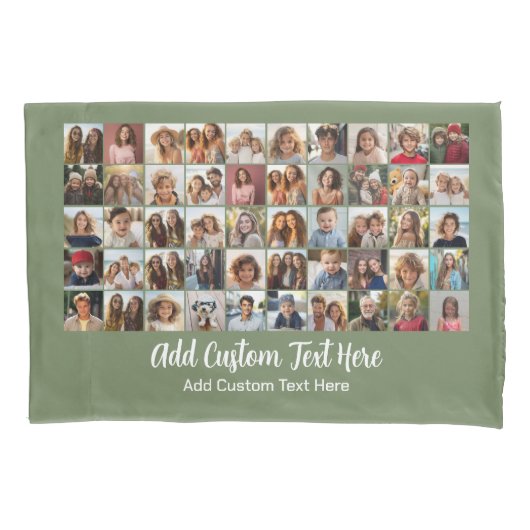 50 Photo Collage Grid - Script Text Kussensloop (Voorkant)