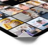 50 Photo Collage Personalized 50th Birthday Gift Poster (Hoek)