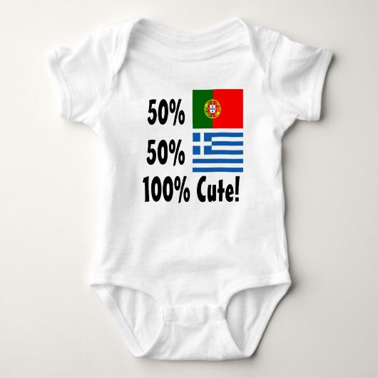 50% Portugees 50% Grieks 100% klap Romper (Voorkant)