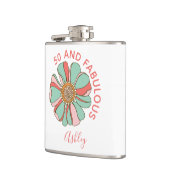 50 prachtige roze bloem heupfles (Links)