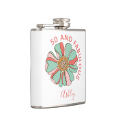 50 prachtige roze bloem heupfles (Rechts)