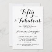 50 prachtige witte zwarte eenvoudige minimale typo kaart (Voorkant)