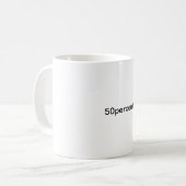 50 procent 2 koffiemok (Voorkant links)