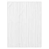 50 procent grijs instripe op 1 inch witte streep tafelkleed (Voorkant)