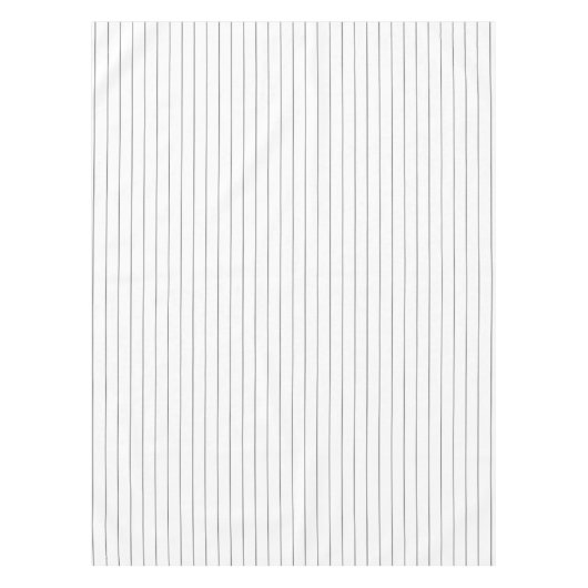 50 procent grijs instripe op 1 inch witte streep tafelkleed (Voorkant)