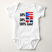 50% Puerto Ricaan 50% Dominicaanse 100% Cute Romper (Voorkant)