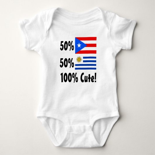 50% Puerto Ricaan 50% Uruguayaan 100% Cute Romper (Voorkant)