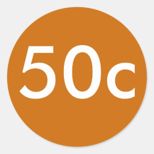 50 quater ronde sticker