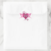 50 racecijfer vlinders ronde sticker (Tas)