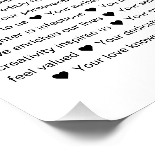 50 Reasons We Love You Photo Collage Keepsake Gift Perfect Poster (Hoek)