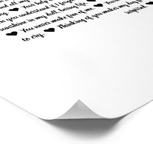 50 redenen die we van je houden omdat je verjaarda poster (Hoek)