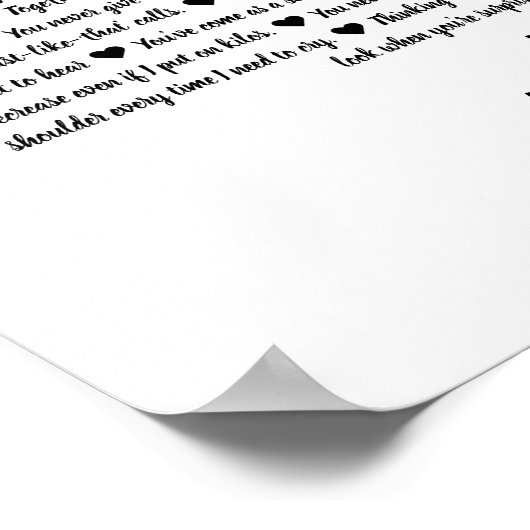 50 redenen die we van je houden omdat je verjaarda poster (Hoek)