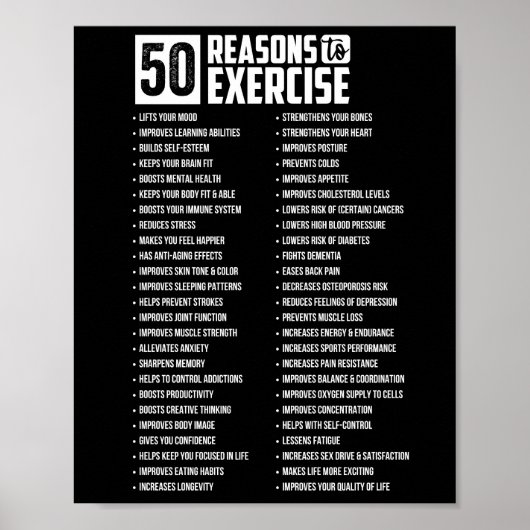 50 redenen om te trainen poster (Voorkant)