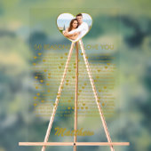 50 redenen waarom we van je houden 50ste verjaarda acryl bord (Neutraal)