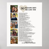 50 redenen waarom we van je houden 50ste verjaarda poster (Voorkant)