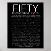 50 redenen waarom we van je houden Papieren print  (Voorkant)