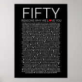 50 redenen waarom we van je houden Papieren print (Voorkant)