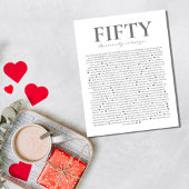 50 redenen waarom we van je houden trouwlust vow v poster