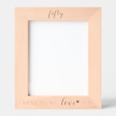 50 redenen waarom we van je houden Verjaardag Lase Gegraveerde Lijstjes (Voorkant)