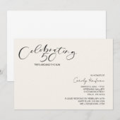 50 reizen rond de Sun Modern Birthday Party Invi Kaart (Voorkant / Achterkant)