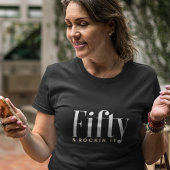 50 & ROCKIN IT-typografie Eenvoudig, modern Verjaa Tri-Blend Shirt