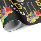 50 Rocks 50e verjaardag Gitaren Cadeaupapier (Rol Hoek)