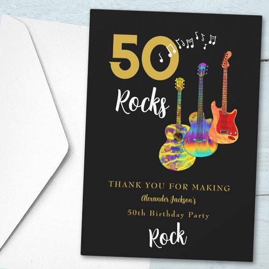 50 Rocks 50e Verjaardagsfeest Bedankt