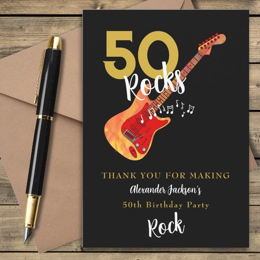 50 Rocks 50e Verjaardagsfeest Bedankt