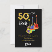 50 Rocks 50e Verjaardagsfeest Bedankt (Voorkant)