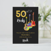 50 Rocks 50e Verjaardagsfeest Bedankt (Staand voorkant)