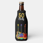 50 Rocks 50ste verjaardagsfeestje Flesjeskoeler (Fles Voorkant)