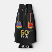 50 Rocks 50ste verjaardagsfeestje Flesjeskoeler (Achterkant)