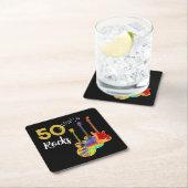 50 Rocks 50ste verjaardagsfeestje Kartonnen Onderzetters (Insitu)