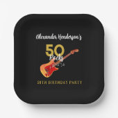 50 Rocks Cool 50ste verjaardagsfeestje Papieren Bordje (Voorkant)