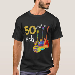 50 Rocks Gitaar 50ste verjaardagsfeestje T-shirt