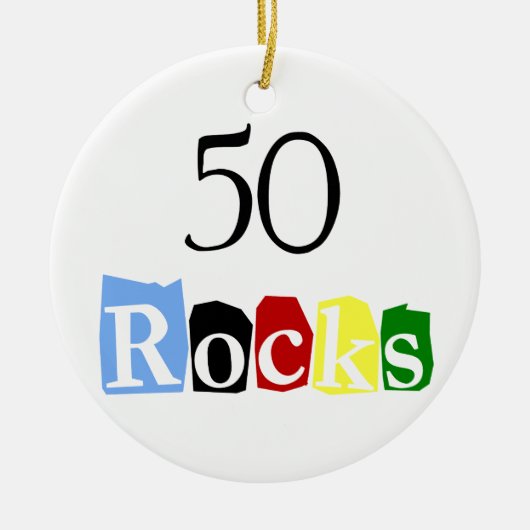 50 Rocks Keramisch Ornament (Voorkant)