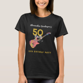 50 Rocks Roze Goud 50e Verjaardagsfeest T-shirt