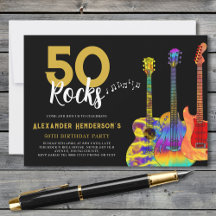 50 Rocks Verjaardagsfeest Gitaren