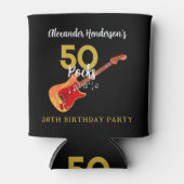 50 Rocks Verjaardagsfeest voor Hem Blikjeskoeler (Voorkant)