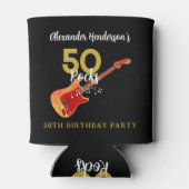 50 Rocks Verjaardagsfeest voor Hem Blikjeskoeler (Achterkant)