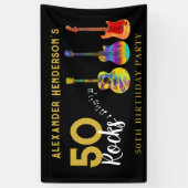 50 Rocks voor Hem Verjaardagsfeest Spandoek (Verticaal)